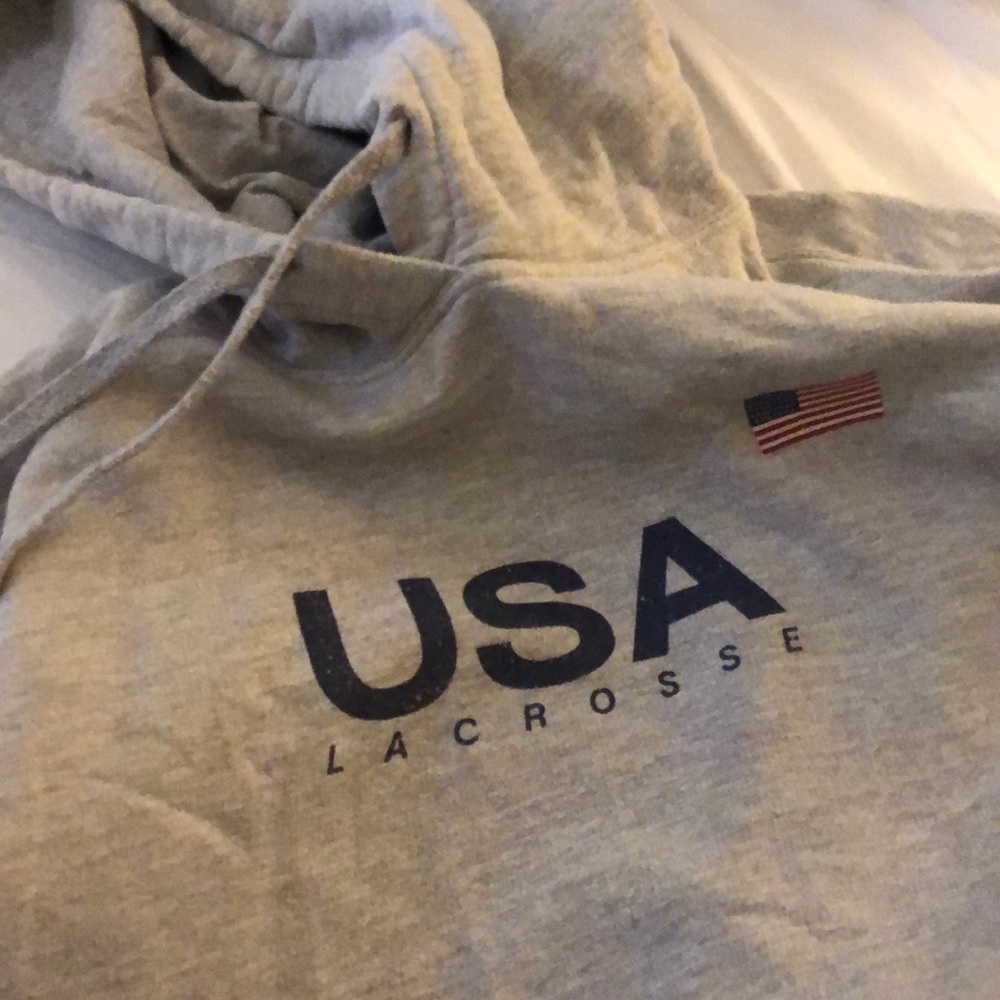 USA lacrosse and old navy sweatshirts